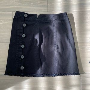 Black denim skirt
